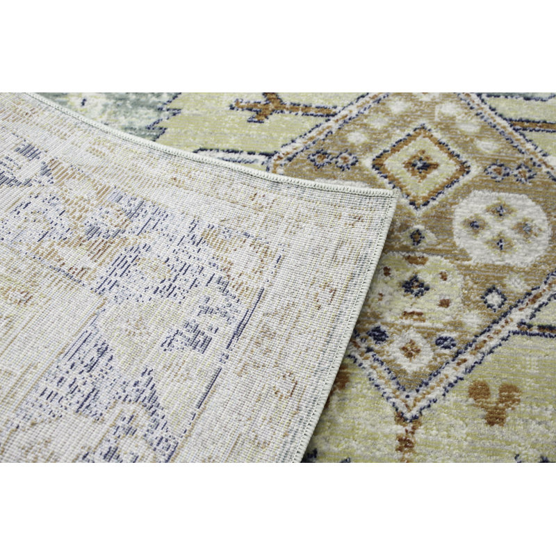 Tapis oriental vert clair / bleu / beige, Rectangle 8 pi 6 po x 11 pi 6 po