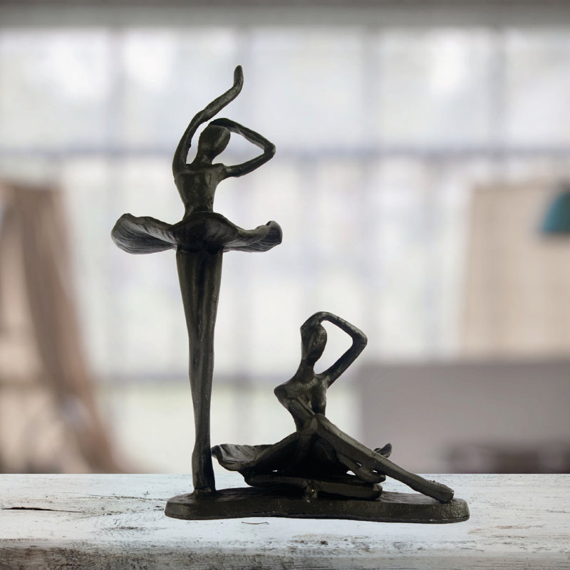 Christina BALLET PAIR Iron Figurine 21cm, Mocha