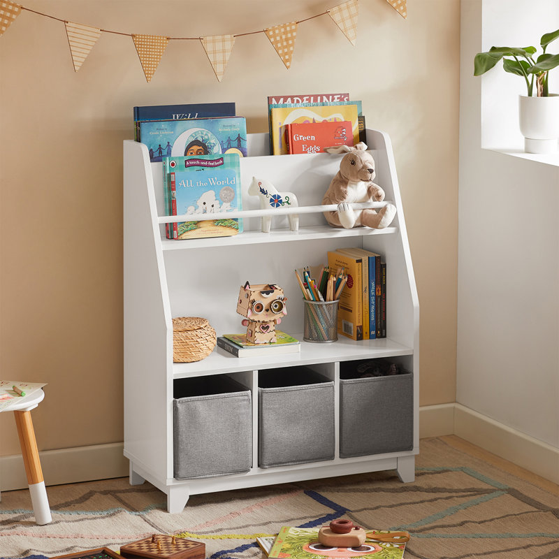 Flory 63cm W Toy Storage, White/Grey