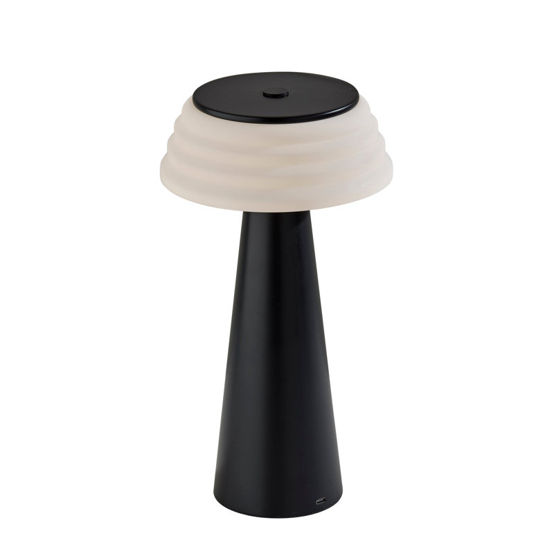 Lampe de table sans fil Jacky, Noir mat