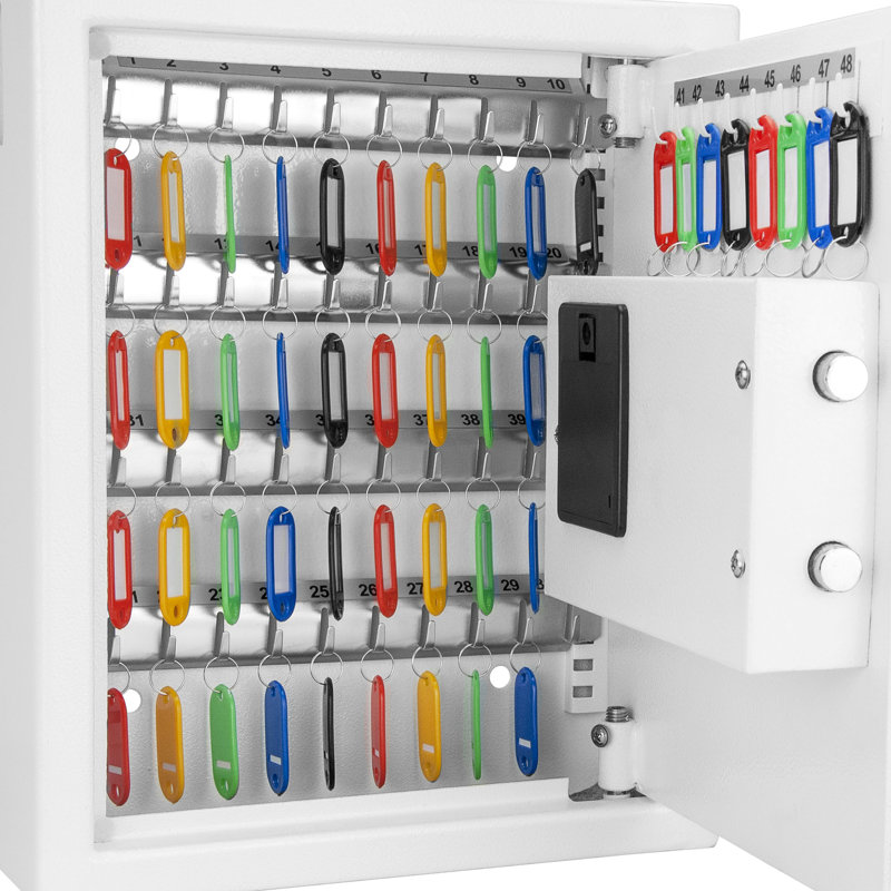 48 Keys Key Cabinet For Digital Wall Safe - Strong Steel, Secure Storage Ideal
