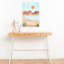 Mocha Dreams, paysage abstrait de rêve et paisible avec palmiers, affiche murale estivale-707178492