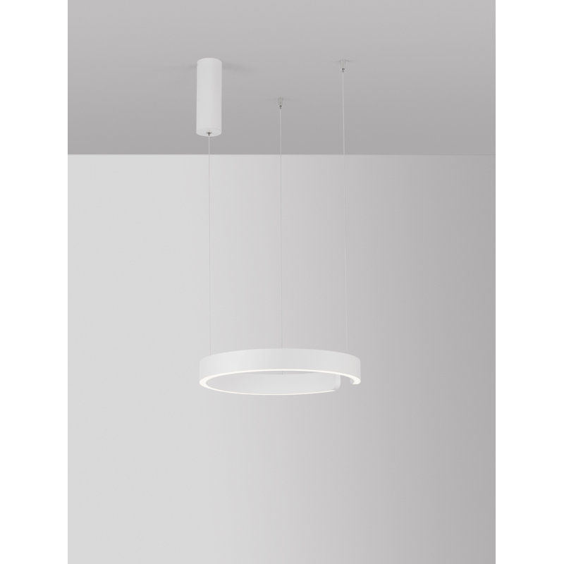 1 - Light White LED Cylinder Pendant