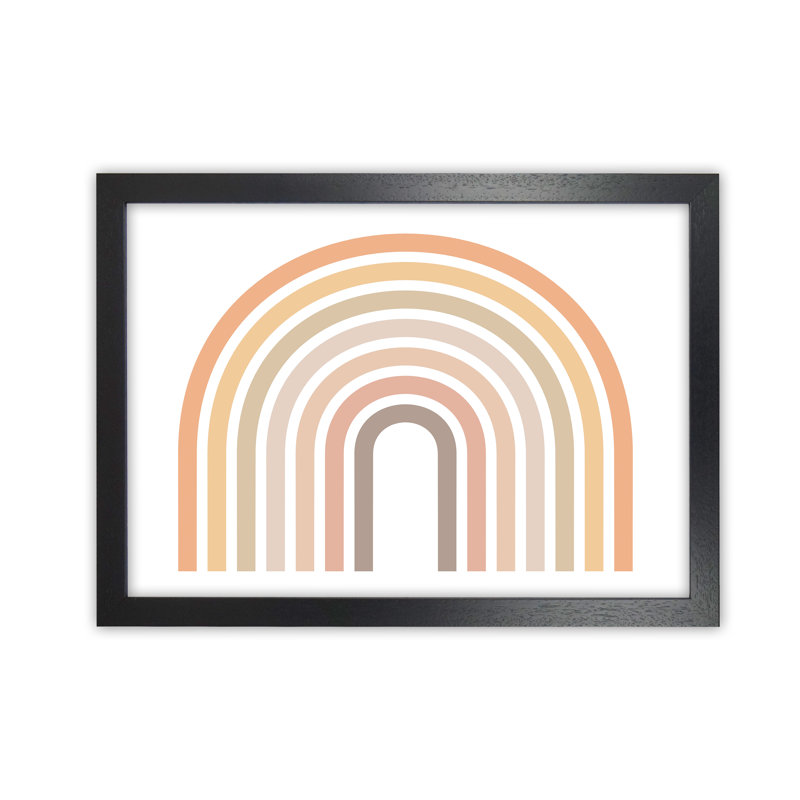 Muted Rainbow Horizontal Original - Print, Black Frame, 59cm H x 84cm W x 3cm D