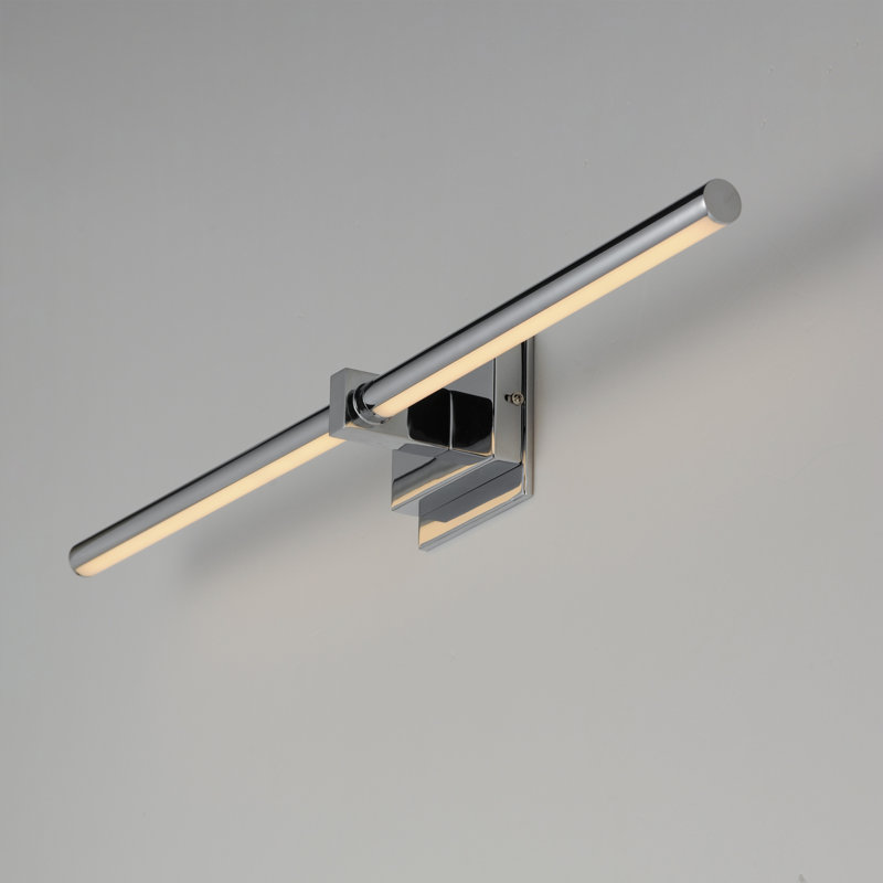 Aluminum LED Armed Sconce, Polished Chrome