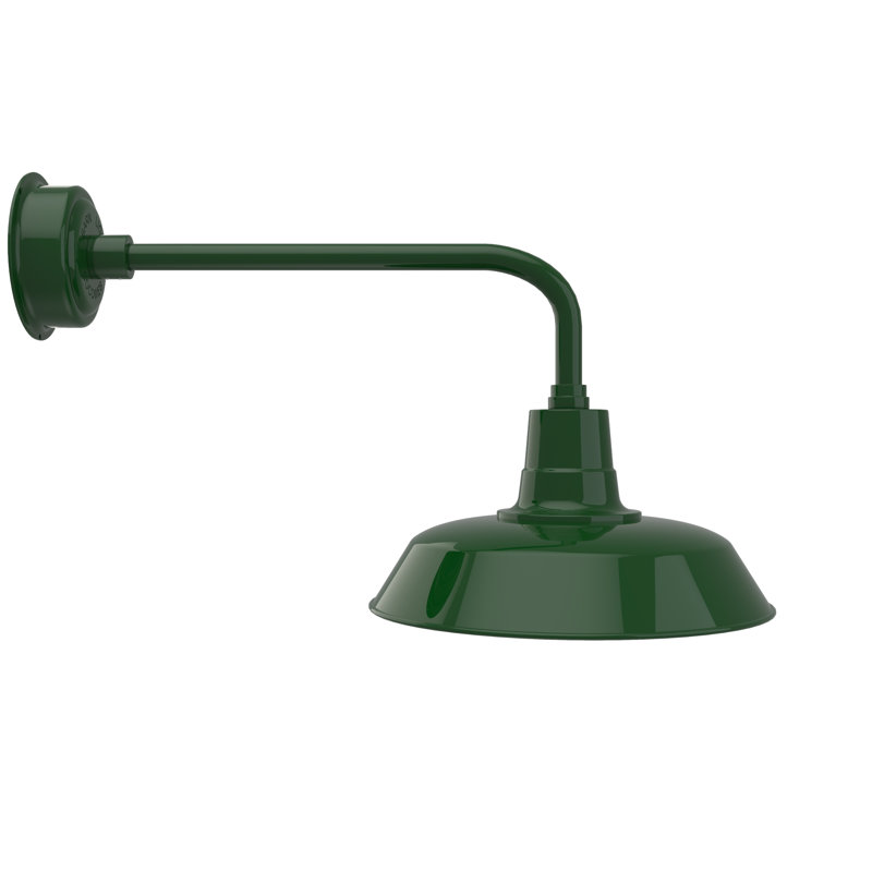 Luminaire de grange d’extérieur à del Haleigh, Vert Tage, H 15,88 po x l 16 po x P 34,25 po