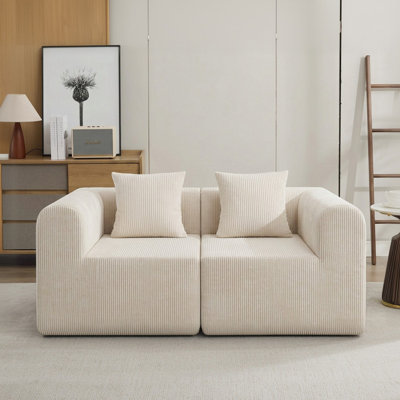 68.7" Upholstered Loveseat Sofa For Apartment, Living Room, No-assembly Required