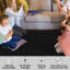 Grand tapis 6 x 9 traditionnel uni texturé lavable pour la salle à manger-679891025-679891026