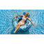 Inflatable Single Pool Float Chair With Headrest And Mesh Seat, 2 Cup Holders & Grip Handles, Made With Durable PVC Material, Portable Water Lounge For Summer Pool Beach Party