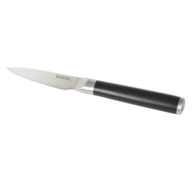 Babish 3.5'' Hollow Edge Paring Knife, Black