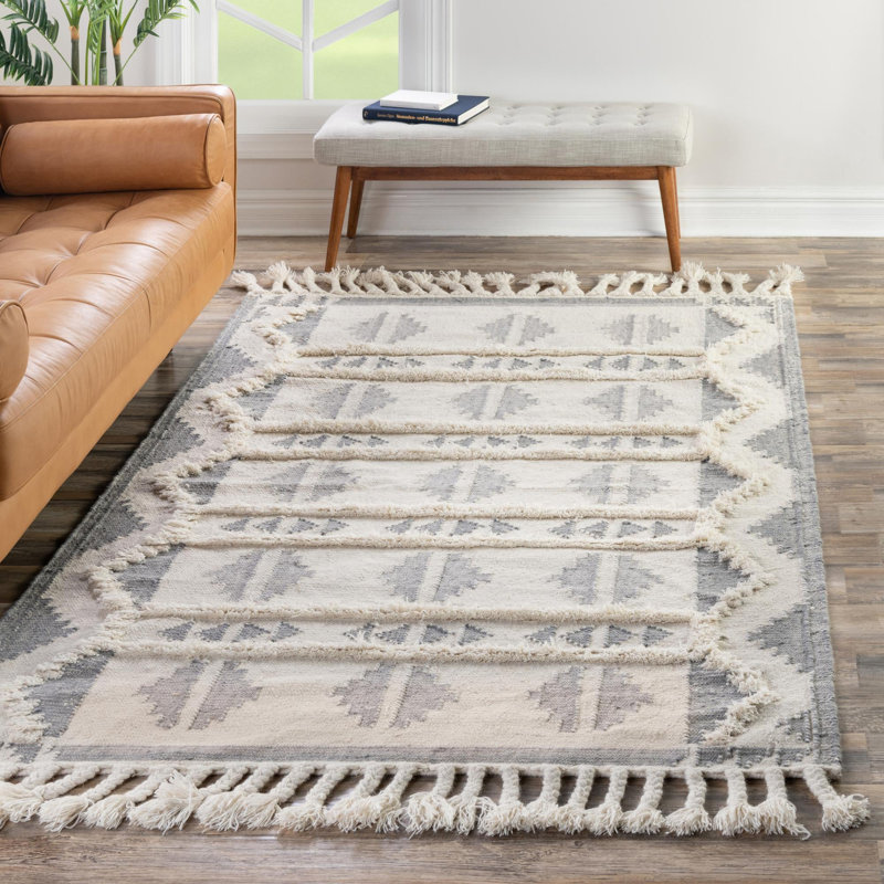 Allivia Wool Abstract Indoor Rug, Rectangle 8' x 10'