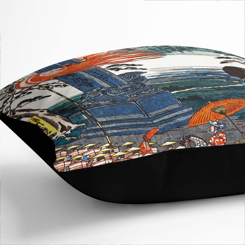 Square Throw Cushion, 40cm H x 40cm W x 15cm D, Black