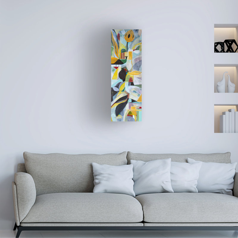 Art mural sur toile tendue - «Mind Valley» par Roya Adjory pour décoration de salon, de chambre à coucher ou de bureau - 10 x 32