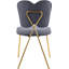 Chaise d'appoint rembourrée en velours Angel-1136189232