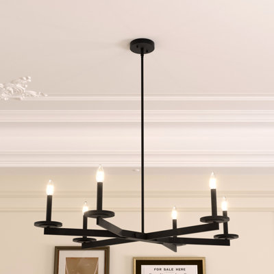 Gemmalynn 6 - Light Steel Dimmable Classic / Traditional Chandelier