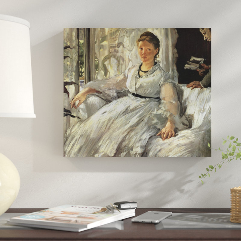 " Reading " by Edouard Manet, 14" H x 16" W x 1.5" D