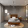 Caden Solid Wood Platform Bed with Adjustable Headboard, Mid-Century Modern