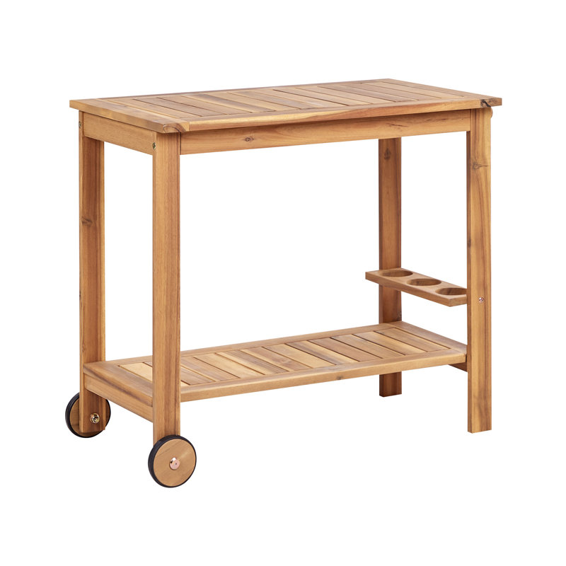 Chauncie Solid Wood Bar Cart