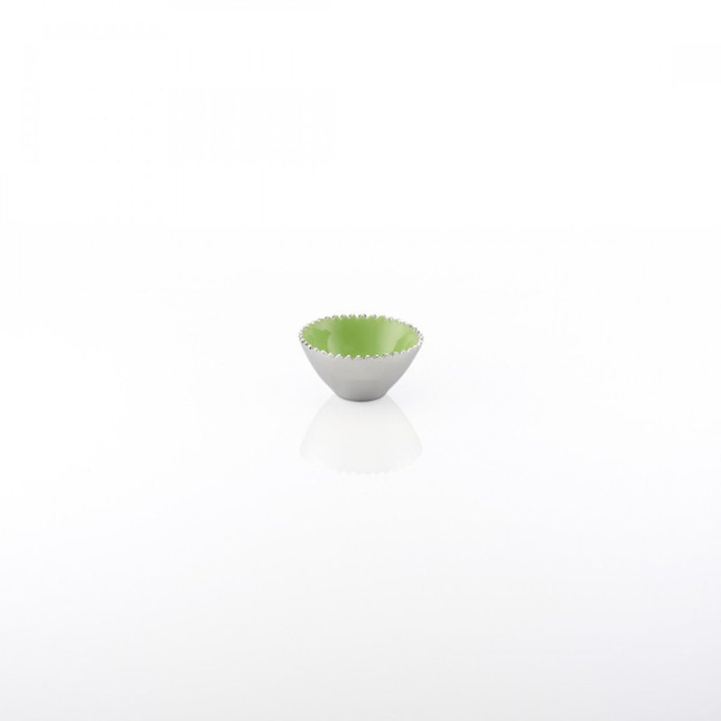 Beaded Metal Posh & Luxe Decorative Bowl, Pistachio