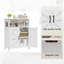 Armoire de rangement de ferme de 23,6 po de largeur avec tablettes réglables et portes de grange - blanc-2003963720