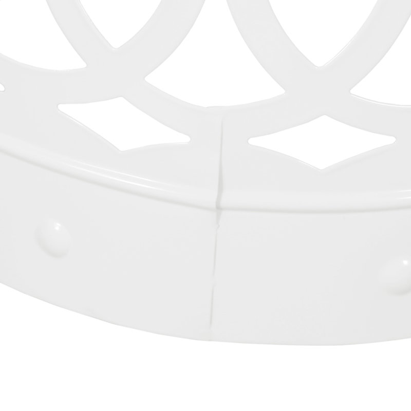 Élégante paire de tables de bout en métal pour l'extérieur S / 2, blanc, conception en fer, structure thermolaquée, sans assemblage