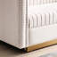 Velours beige avec capitonnage à rainures verticales - Canapé moderne 2 pièces pour salon, 4 paires de coussins inclus, velours contemporain, fabrication stable-1585247896-1585247894