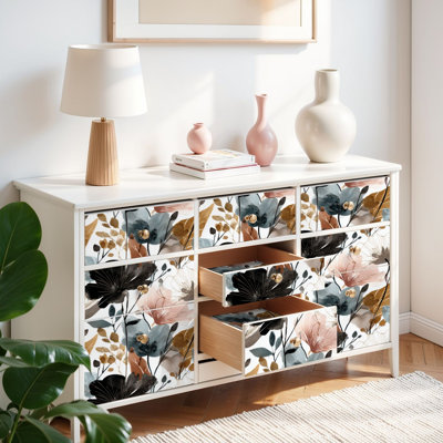 Papier peint auto-adhésif scandinave à motif de papier peint auto-adhésif et amovible 17,7 po x 118 po (45 x 300 cm)