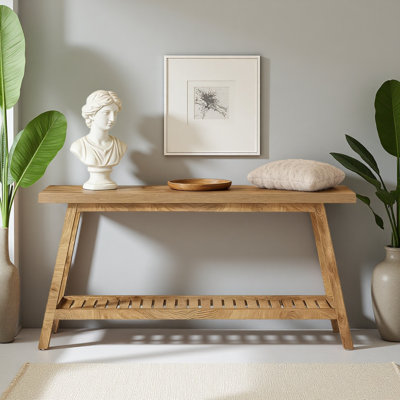 Table de canapé à 2 niveaux, console, table d'entrée très longue