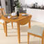 Ensemble de table de salle à manger 3 pièces pour 2 personnes, 1 table de salle à manger pliante en bois, 2 chaises rembourrées à support ergonomique-49811771