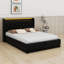 Grand lit moderne avec rangement relevable, cadre de lit à DEL avec station de charge, lit plateforme tapissier avec tête de lit à oreilles, télécommande, lumières DEL-1457916995-1457917053