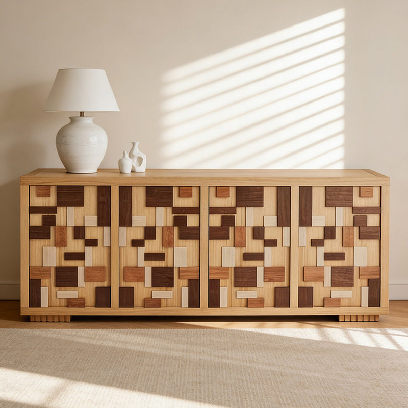 Buffet luxueux style français, H 31,5 po x l 62,9 po x P 15,7 po