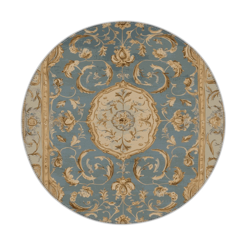 Tapis d'intérieur et d'extérieur brun français, Rectangle 5 pi x 7 pi