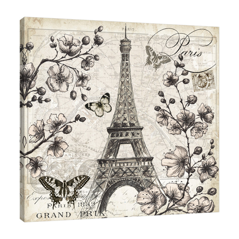 «Paris in the Springtime: Eiffel Tower», impression sur toile tendue, H 24 po x l 24 po