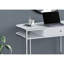 Bureau d'ordinateur, bureau personnel, ordinateur portable, tiroirs de rangement, L 48 po, bureau, stratifié blanc, métal chromé, contemporain, moderne