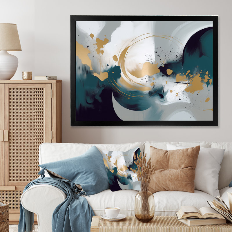 Corbitt Abstracted Pou Perception III, reproduction d'art sur toile, Cadre photo noir, H 30 po x l 40 po x P 1,5 po