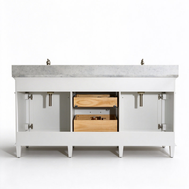 Ensemble de meuble-lavabo double 72 po Danbury, Blanc