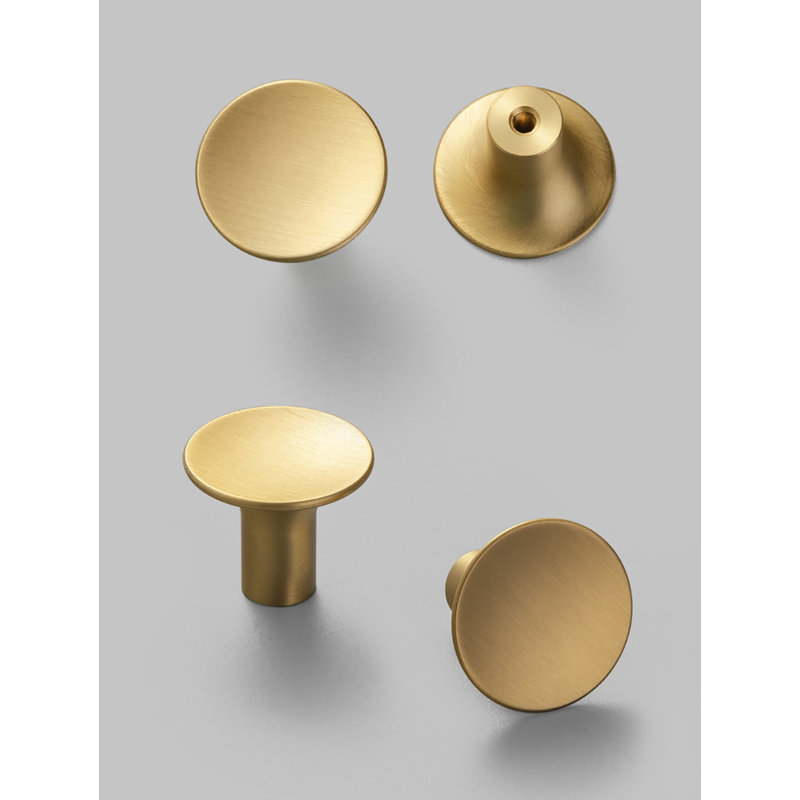 1.18" Diameter Brushed Brass Mushroom Knob
