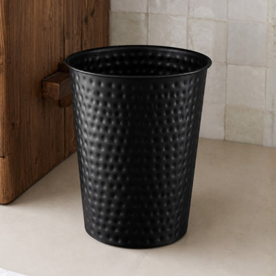 Poubelle de 1,8 gallon en métal martelé à la main pour le bureau à domicile