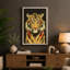 Bold Tiger Face Geometric - Print-136795768-136795769