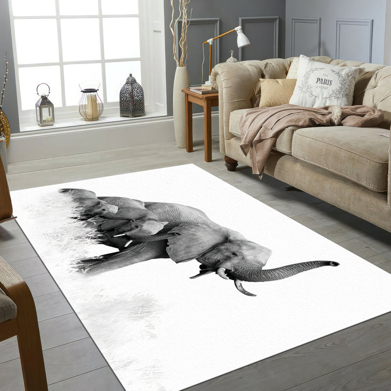 Exquisite Soft Pile Rug with Elegant Floral Design Ideal for Enhancing Home Interiors, Rectangle 5'3" x 7'7"