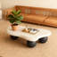 Table basse de 40 pouces en forme de nuage avec 3 pieds sphériques pour le salon, noir-1391243302-1391243307