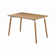 Stephenie 4 Person Dining set - a Rectangular Plastic Dining Table with Wooden Legs and a Set of 4 Faux Leather Cushion Padded Dining Chairs for Dining Room - Modern Dining Table Set