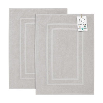 850 gsm 100% Cotton super soft , highly absorbent & quick-dry Terry Bathmat- not a bathroom rug (Set of 2)