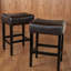 Set of 2, 26.75" Backless Leather Counter Height Barstool