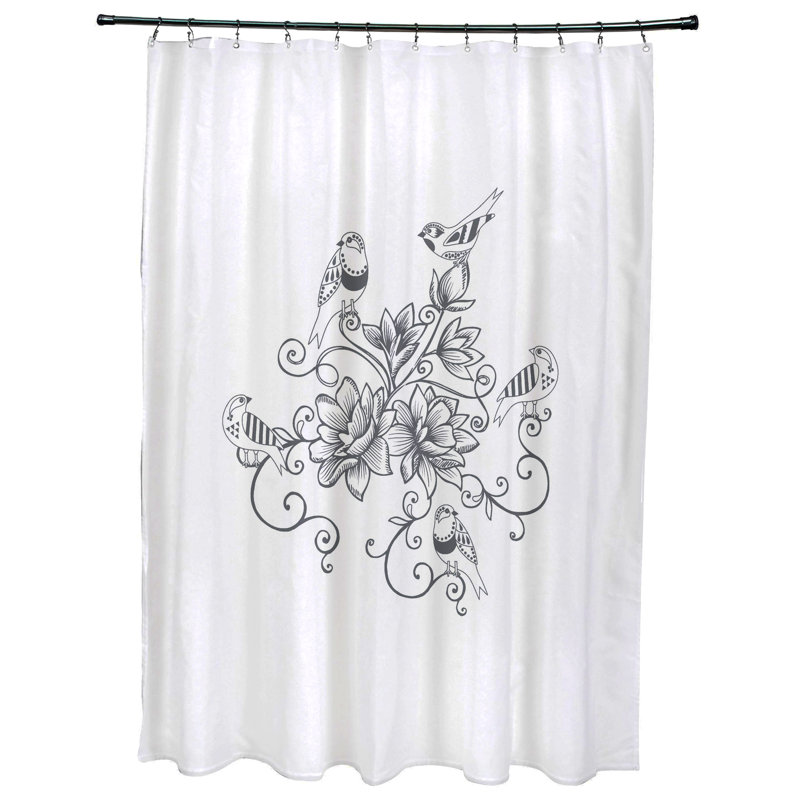 Rideau de douche simple Everill, Gris