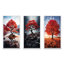 «Coral Tree Maple Symphony», 3 pièces sur toile-444678346-444678347