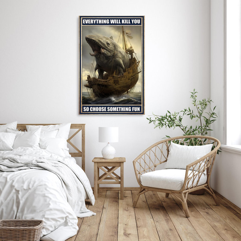 Fishing So Choose Something Fun - 1 Piece Rectangl " Fishing So Choose Something Fun ", 14" H x 11" W x 1.25" D