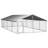 59.1'' H Galvanized Steel Yard Kennel With Door
