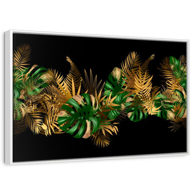Feuilles dorées et vertes