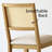 7-Piece Coastal Extendable Oak Dining Set With Rattan Back Chairs